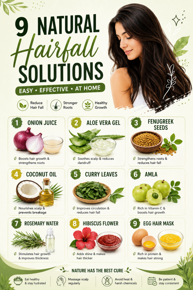 9 Natural Hair Fall Remedies at Home for Stronger Hair Growth  Healthier Hair