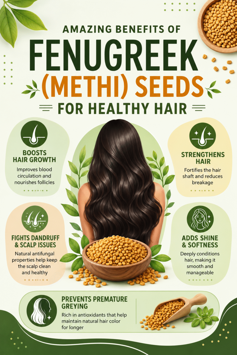 Benefits of Fenugreek Methi for Healthy, Strong, Shiny  Faster Hair Growth