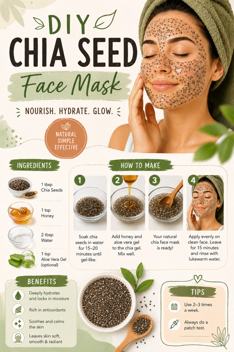 DIY Chia Seed Face Mask Recipe at Home  Natural Glowing Skin  Deep Hydration