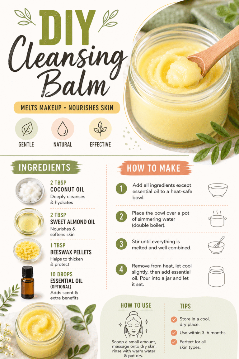 DIY Cleansing Balm Recipe for Removing Makeup Naturally  Easy Homemade Skincare