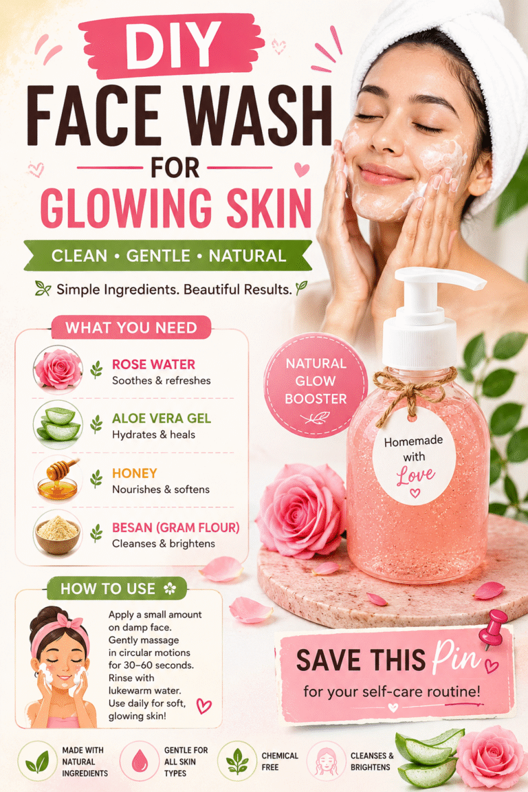 DIY Face Wash for Glowing Skin with Rose Water, Aloe Vera  Honey Recipe