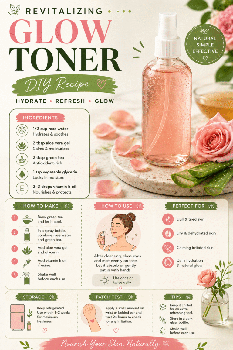 DIY Revitalizing Glow Toner Recipe for Glass Skin  Natural Hydrating Face Mist