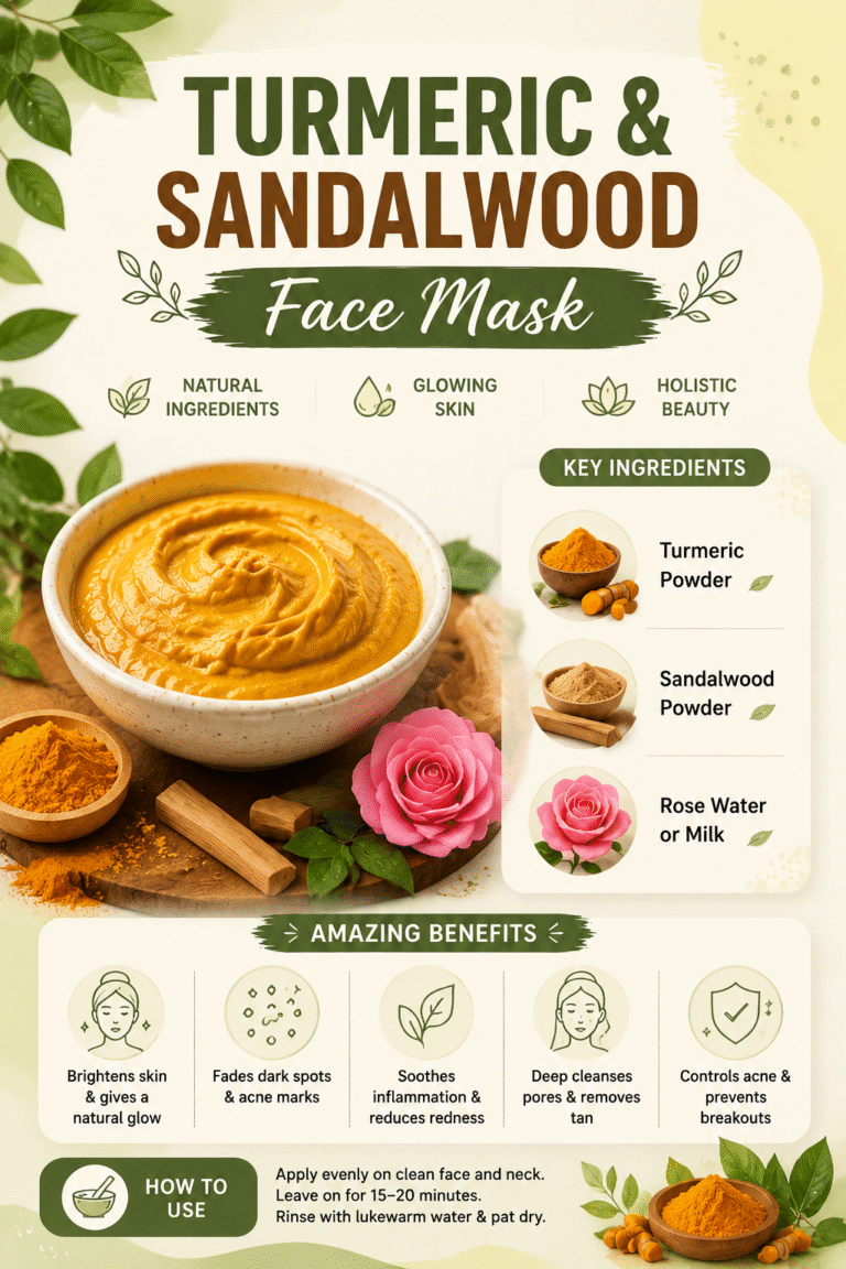 DIY Turmeric  Sandalwood Face Mask Recipe for Glowing Natural Skin