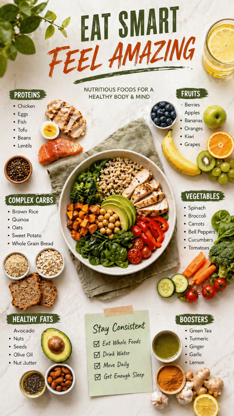 Essential Foods for Weight Loss and a Flat Stomach Proteins, Carbs, Fats, and More