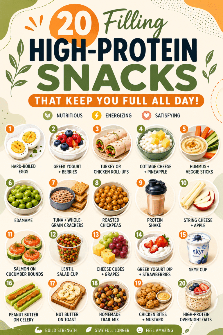 20 Filling High-Protein Snacks That Keep You Full All Day  Healthy Snack Ideas
