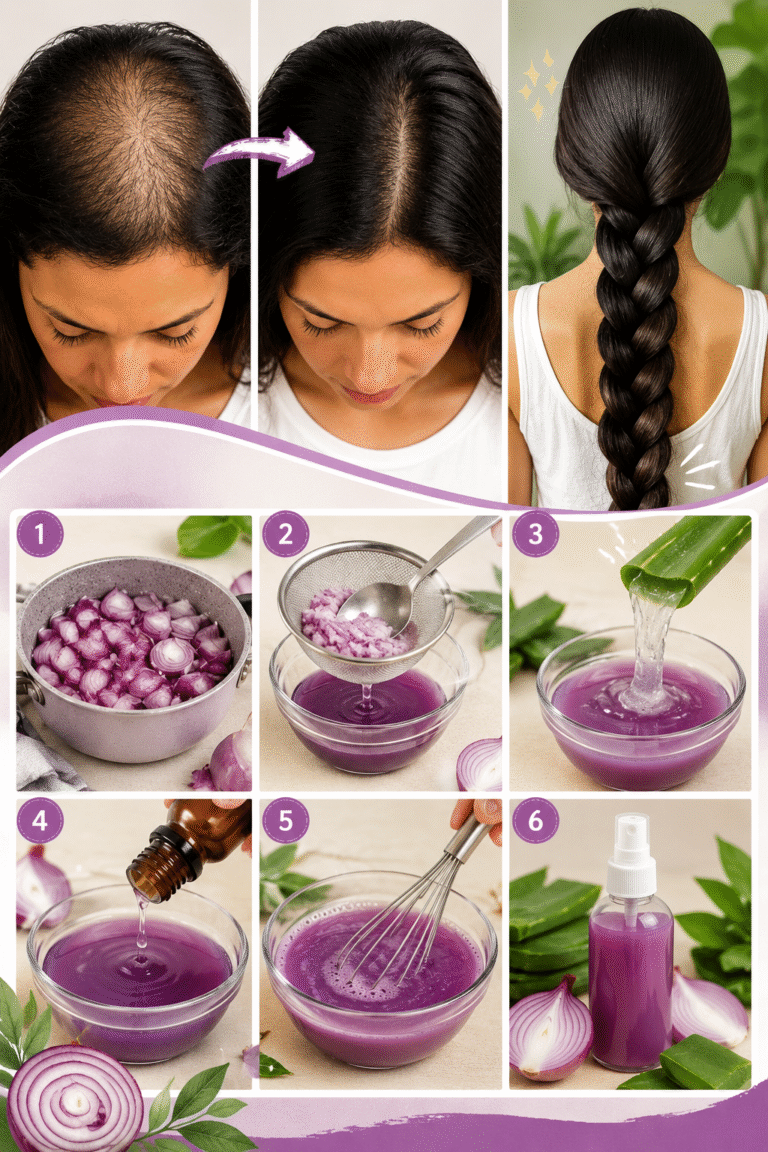 Onion Hair Growth Spray Recipe for Thicker, Stronger  Healthier Hair Naturally