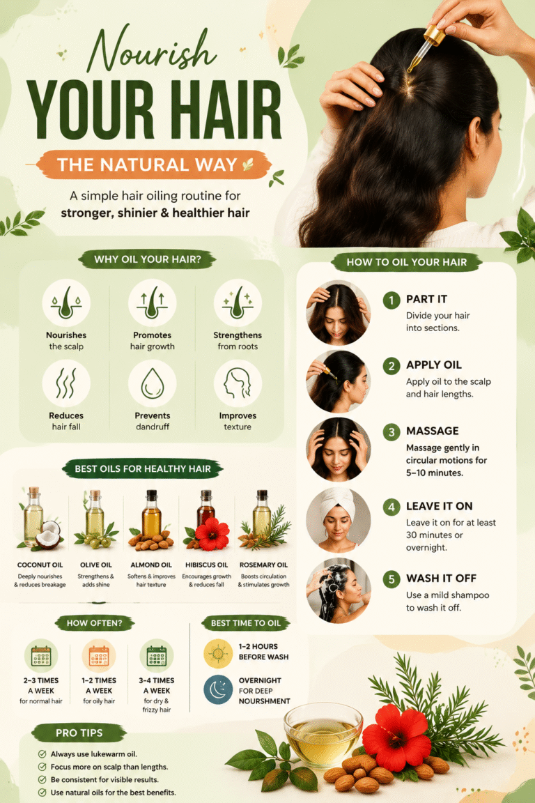 Hair Oiling Routine   Natural Tips for Strong, Shiny  Healthy Hair Growth