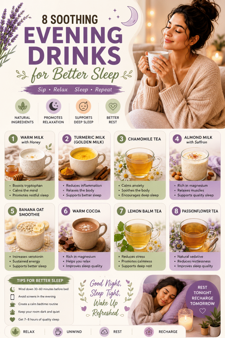 8 Healthy Evening Drinks for Better Sleep and Relaxation Naturally