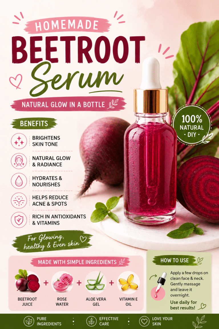 DIY Beetroot Serum for Glowing Skin Naturally  Brightening Face Serum Recipe
