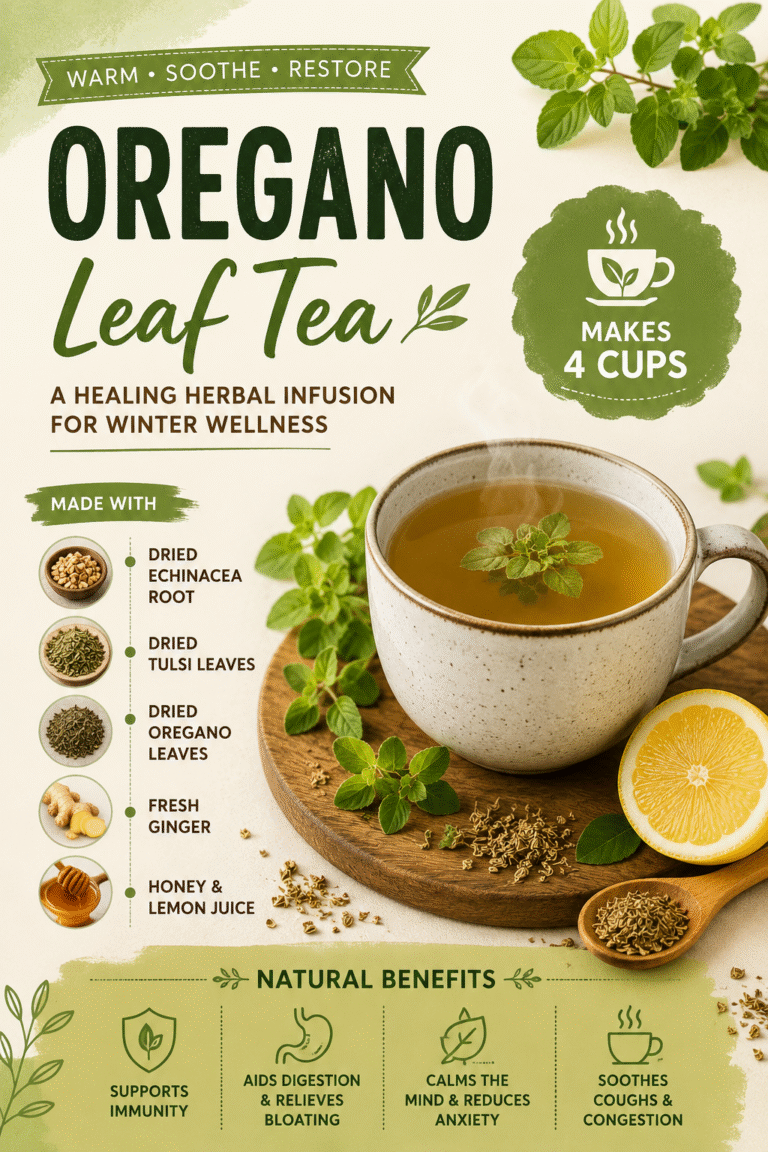 Oregano Leaf Tea Recipe Immune-Boosting Herbal Drink for Cold  Wellness Support