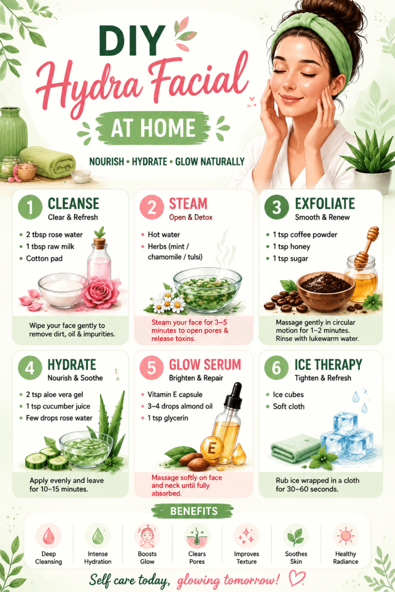 DIY Hydra Facial at Home  6 Easy Steps for Glowing, Hydrated Skin
