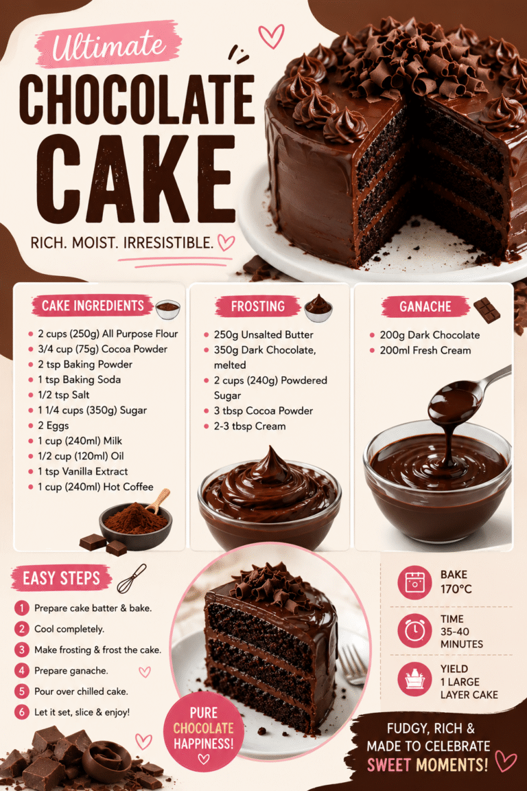 Ultimate Chocolate Cake Recipe Rich, Moist  Fudgy Layer Cake Everyone Will Love