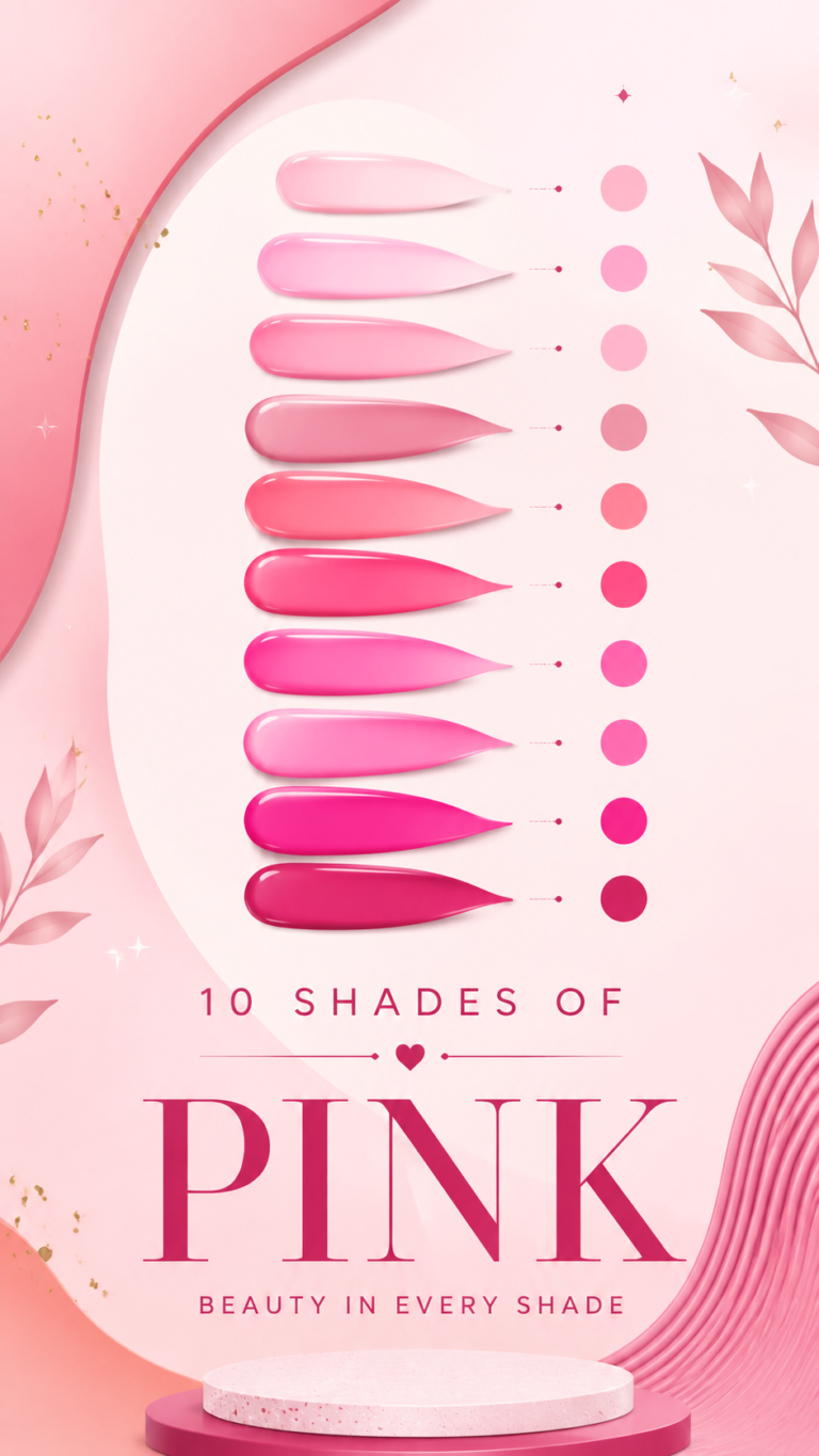 10 Shades of Pink Beautiful Pink Color Palette  Elegant Inspiration