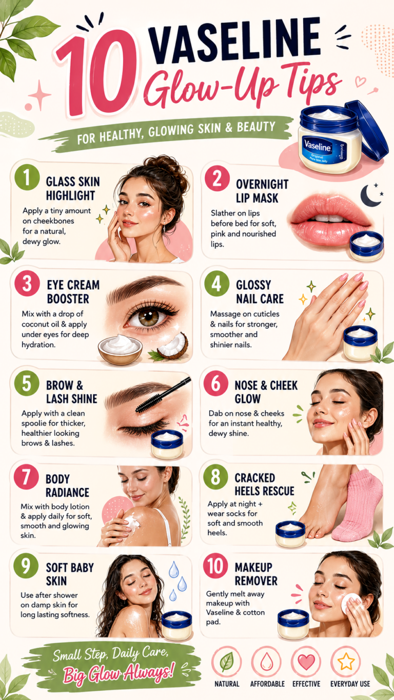 10 Vaseline Beauty Hacks for Glowing Skin  Easy Glow-Up Tips