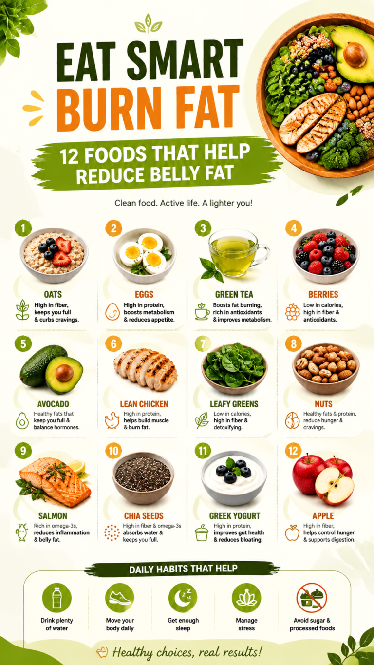 12 Best Foods to Reduce Belly Fat Naturally  Healthy Fat Burning Foods
