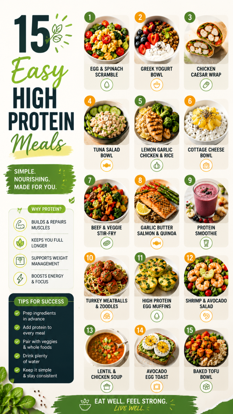 15 Easy High Protein Meals for Healthy, Delicious  Muscle-Building Nutrition