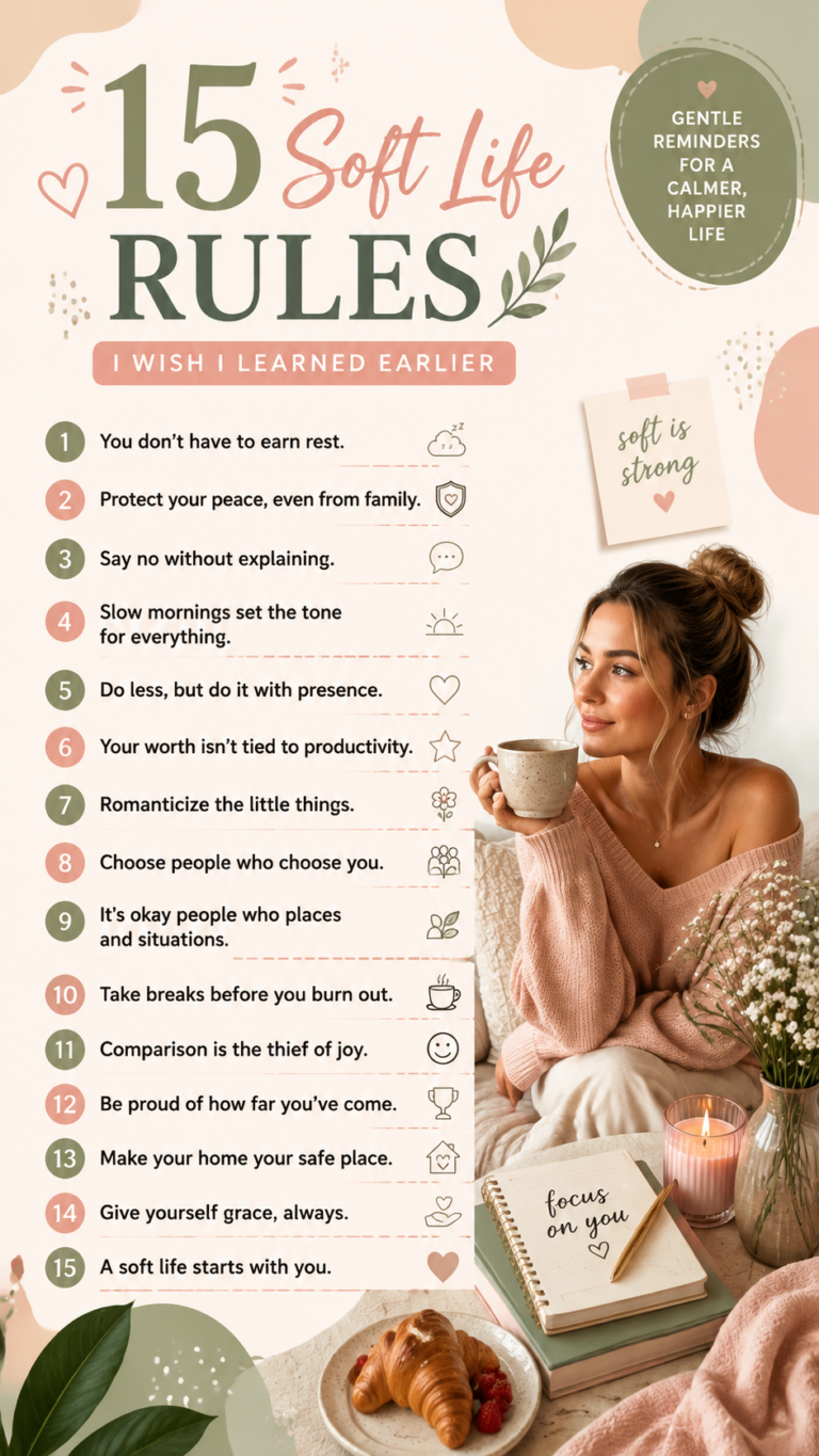 15 Soft Life Rules for a Calmer, Happier Life Youll Wish You Knew Earlier