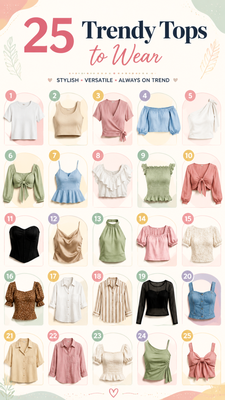 25 Trendy Tops for Women 2026  Stylish Fashion Ideas  Outfit Inspo