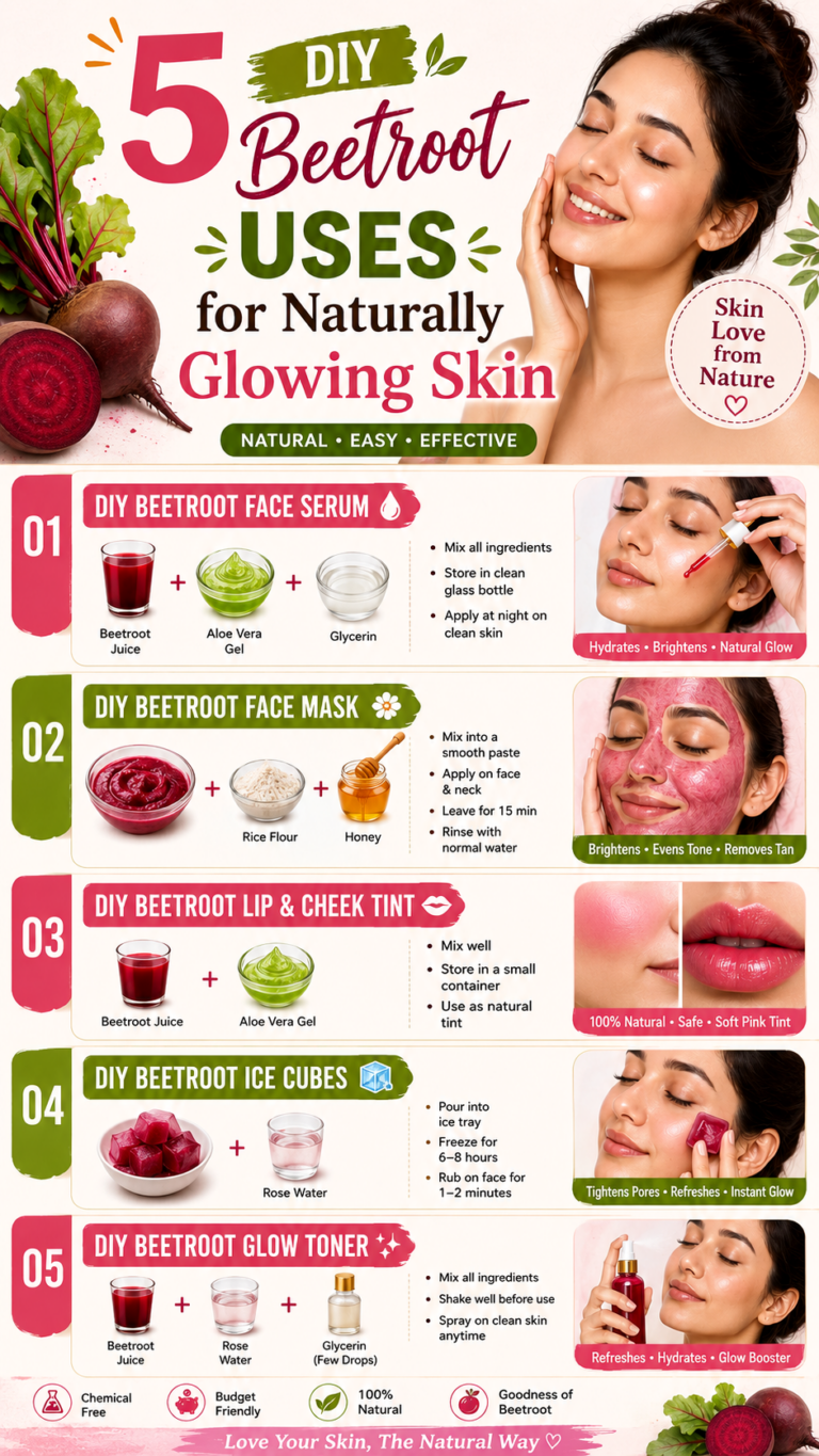 5 DIY Beetroot Skincare Recipes for Glowing Skin  Serum, Mask  Toner Ideas