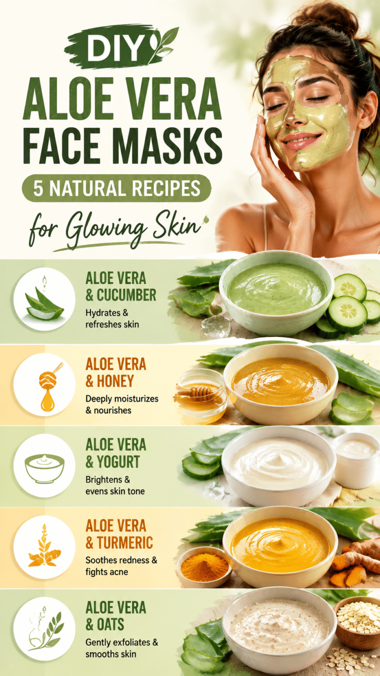 5 Aloe Vera Face Mask Recipes for Glowing Skin  Natural DIY Skincare Tips