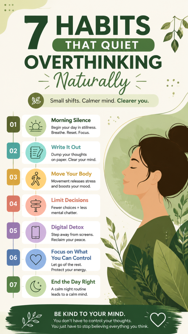 7 Daily Habits to Stop Overthinking  Calm Your Mind Naturally