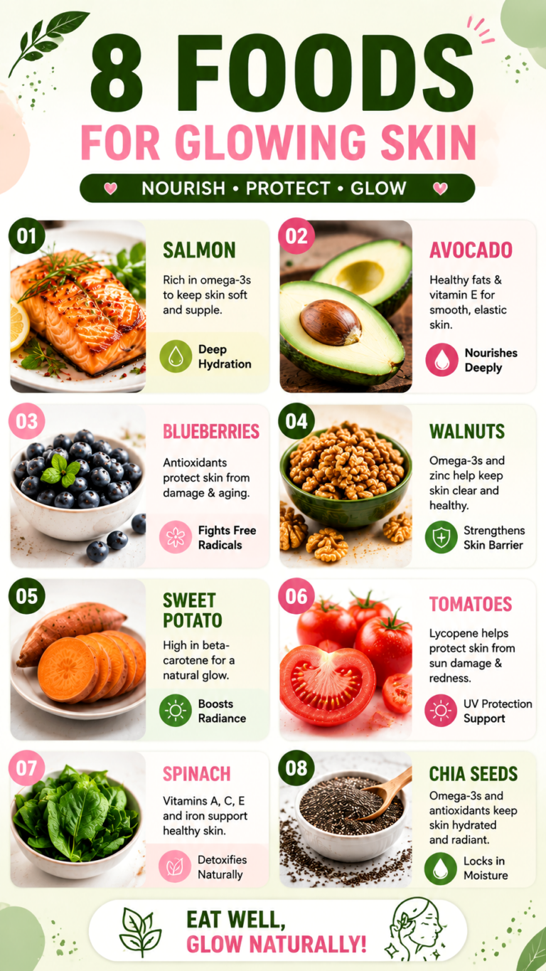 8 Healthy Skin Foods for Glowing Skin Naturally  Skin-Boosting Foods Guide