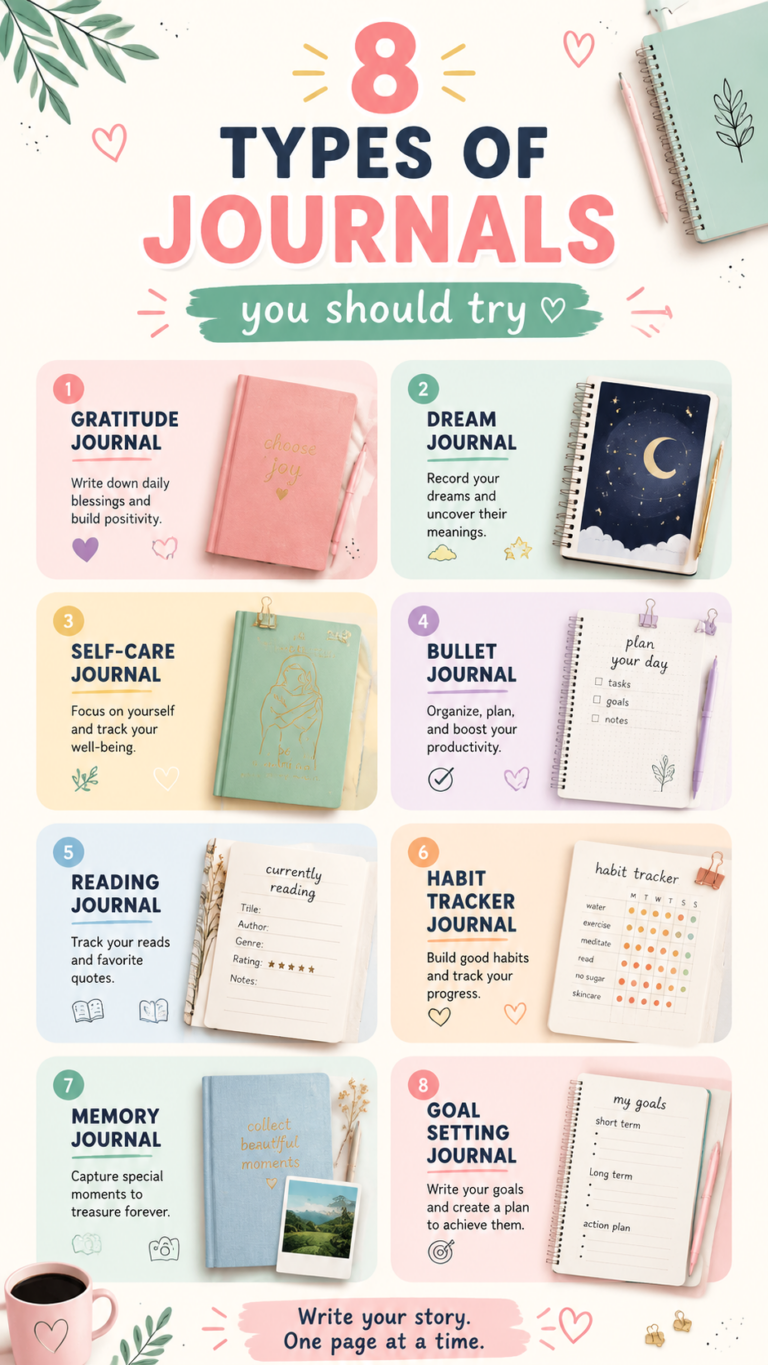 8 Types of Journals to Try for Self Care, Goals  Personal Growth