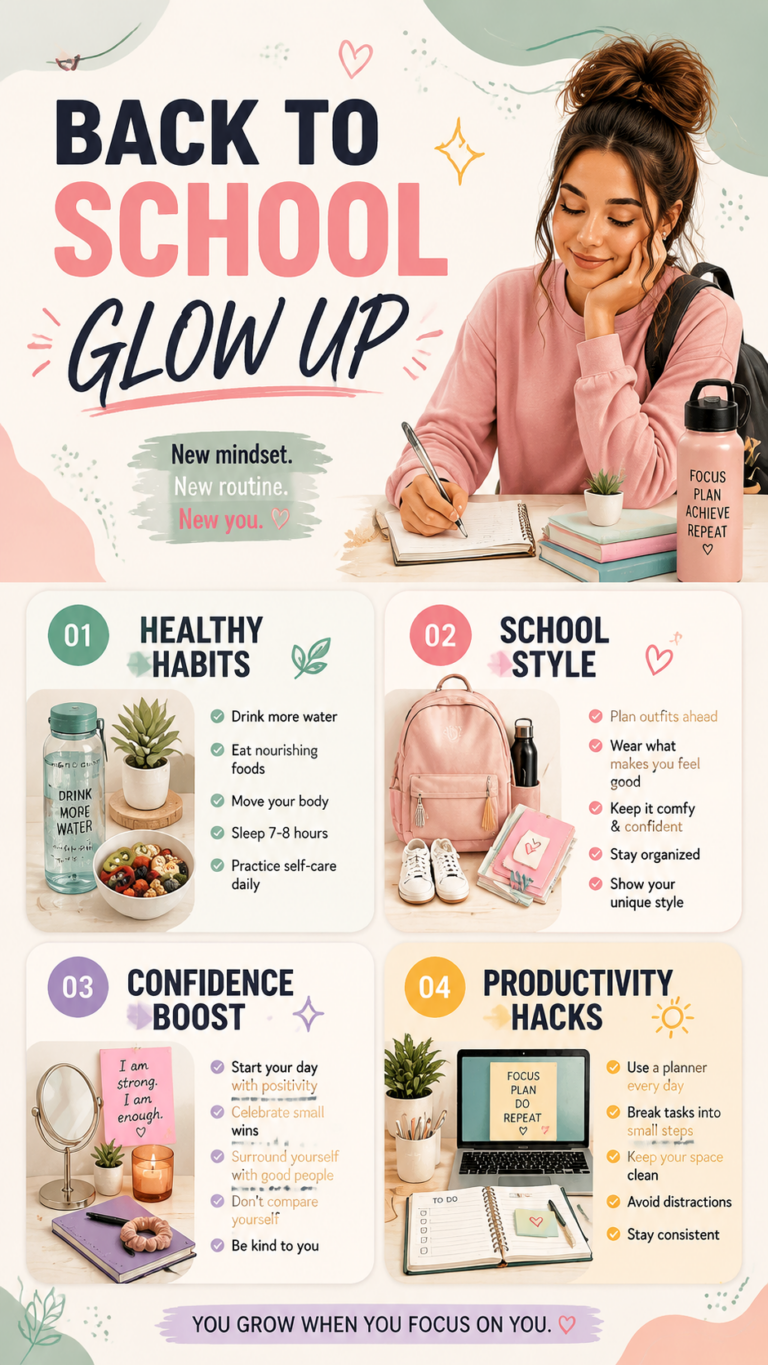 Back to School Glow Up 2026  Routine, Checklist  Self Care Tips