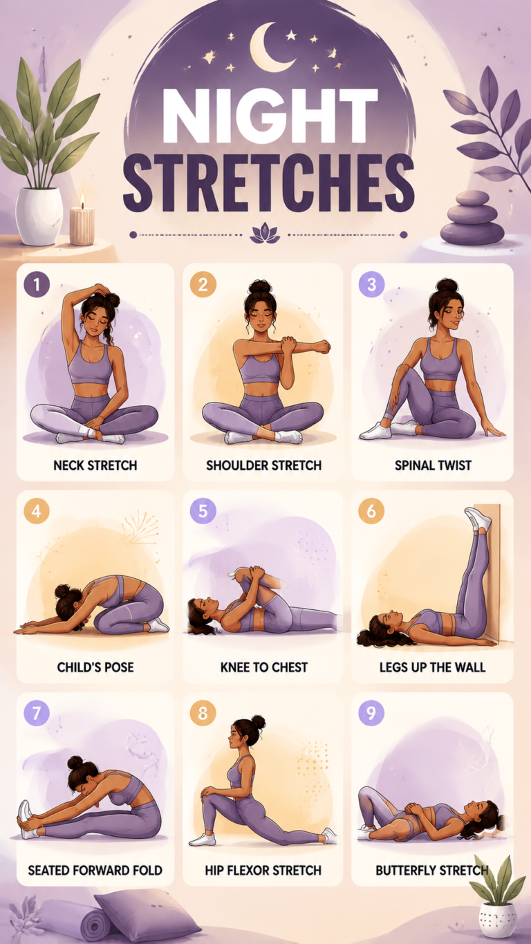 Bedtime Stretches Before Sleep  Gentle Night Routine for Relaxation  Flexibility