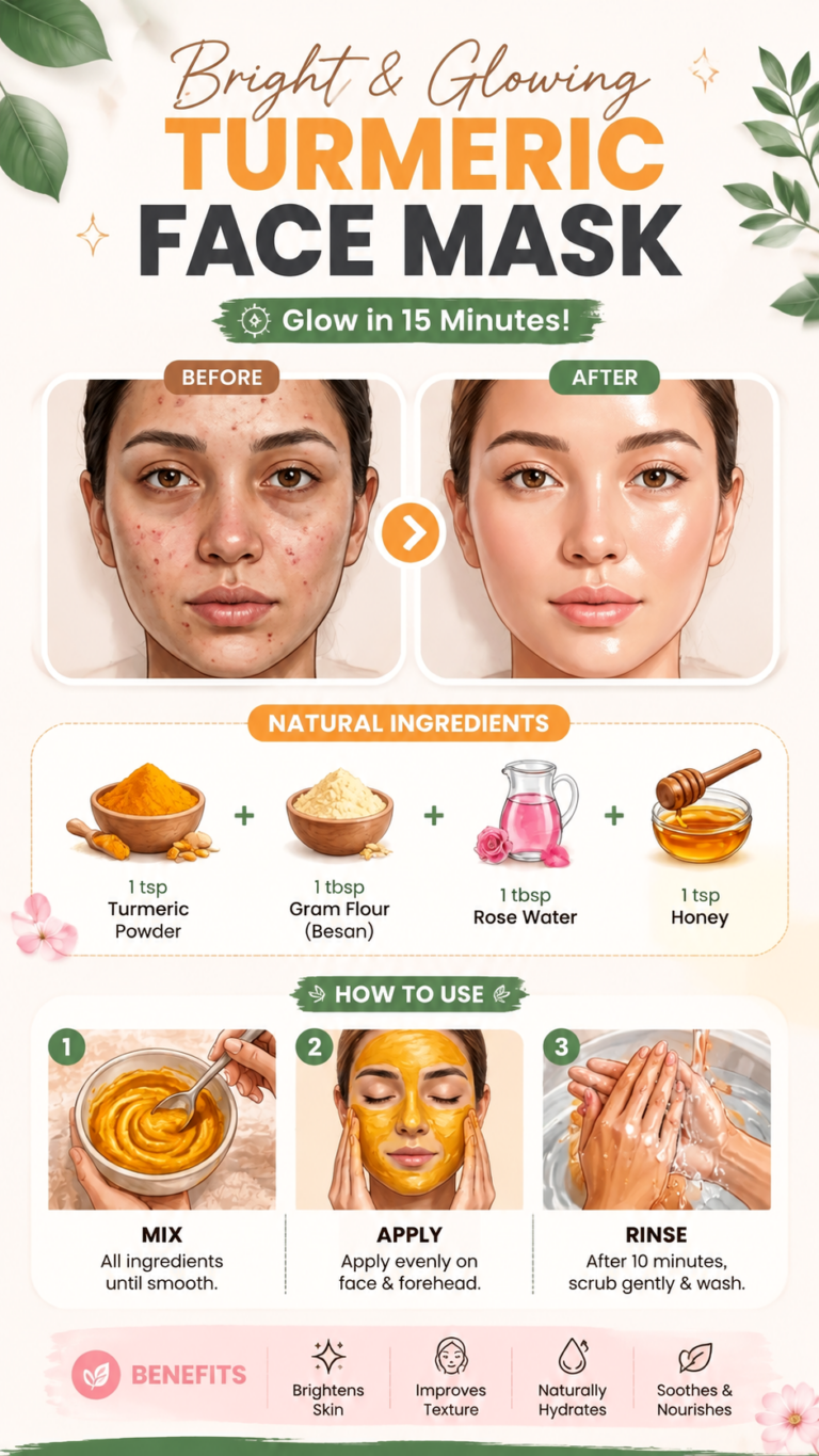 DIY Turmeric Face Mask for Bright, Glowing Skin in 15 Minutes