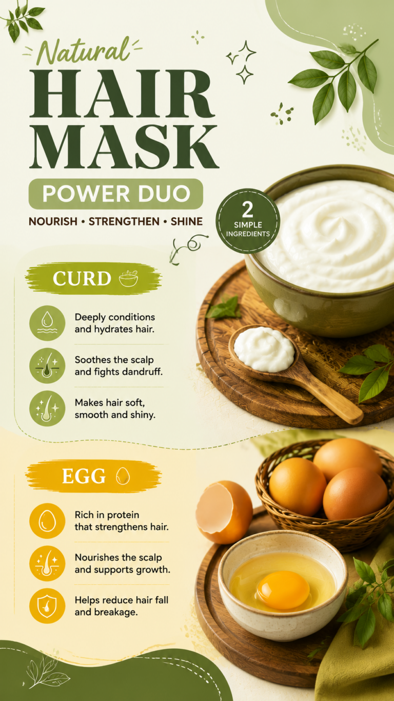 DIY Curd  Egg Hair Mask for Strong, Shiny Hair Growth  Natural Remedy