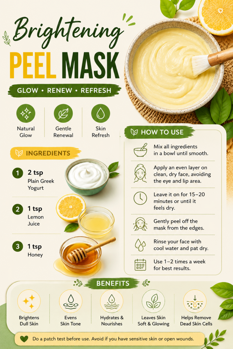 DIY Brightening Peel Mask Recipe for Glowing Skin  Natural Homemade Face Mask DIY