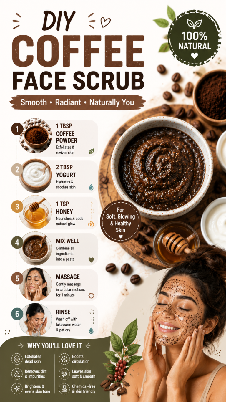 DIY Coffee Yogurt Face Scrub Recipe for Smooth Glowing Skin
