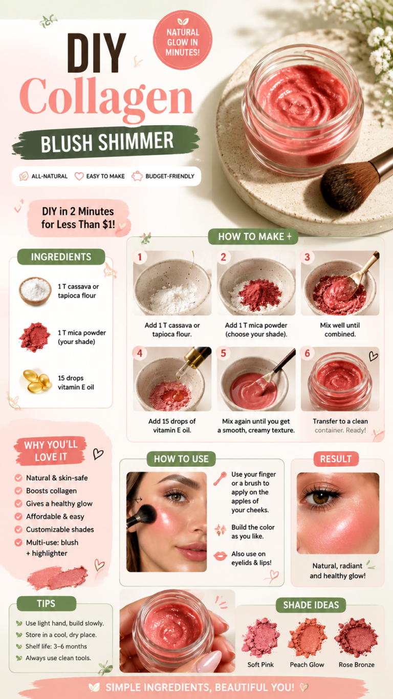 DIY Natural Blush Recipe  Collagen-Boosting Cheek Shimmer for Glowing Skin