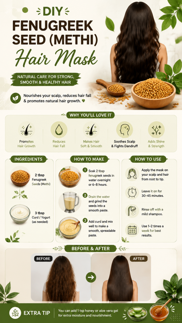 DIY Fenugreek Methi Hair Mask Recipe for Smooth, Long  Healthy Hair
