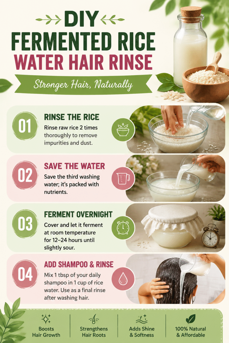 DIY Fermented Rice Water Hair Rinse Recipe for Stronger, Shinier Hair Naturally