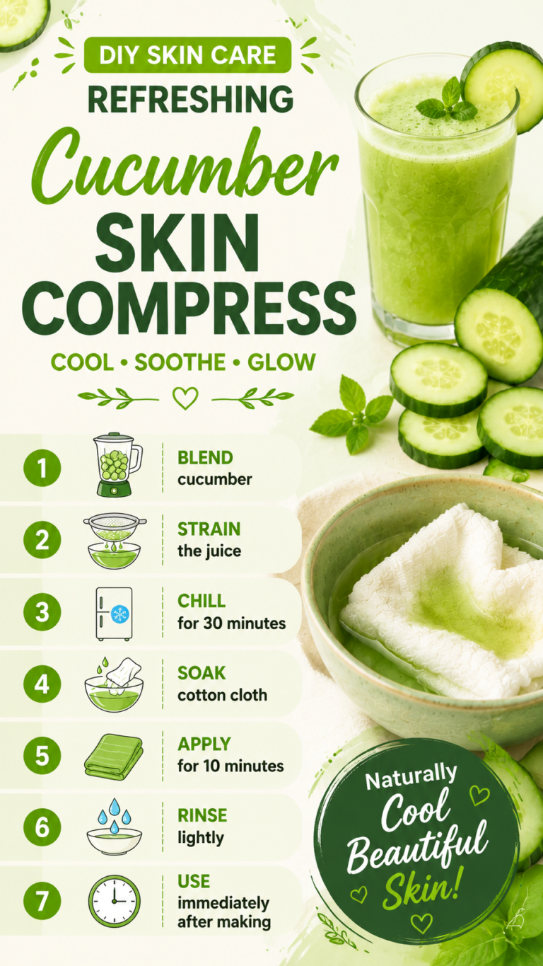 DIY Cucumber Skin Compress Easy Natural Skincare Recipe for Fresh, Calm Skin