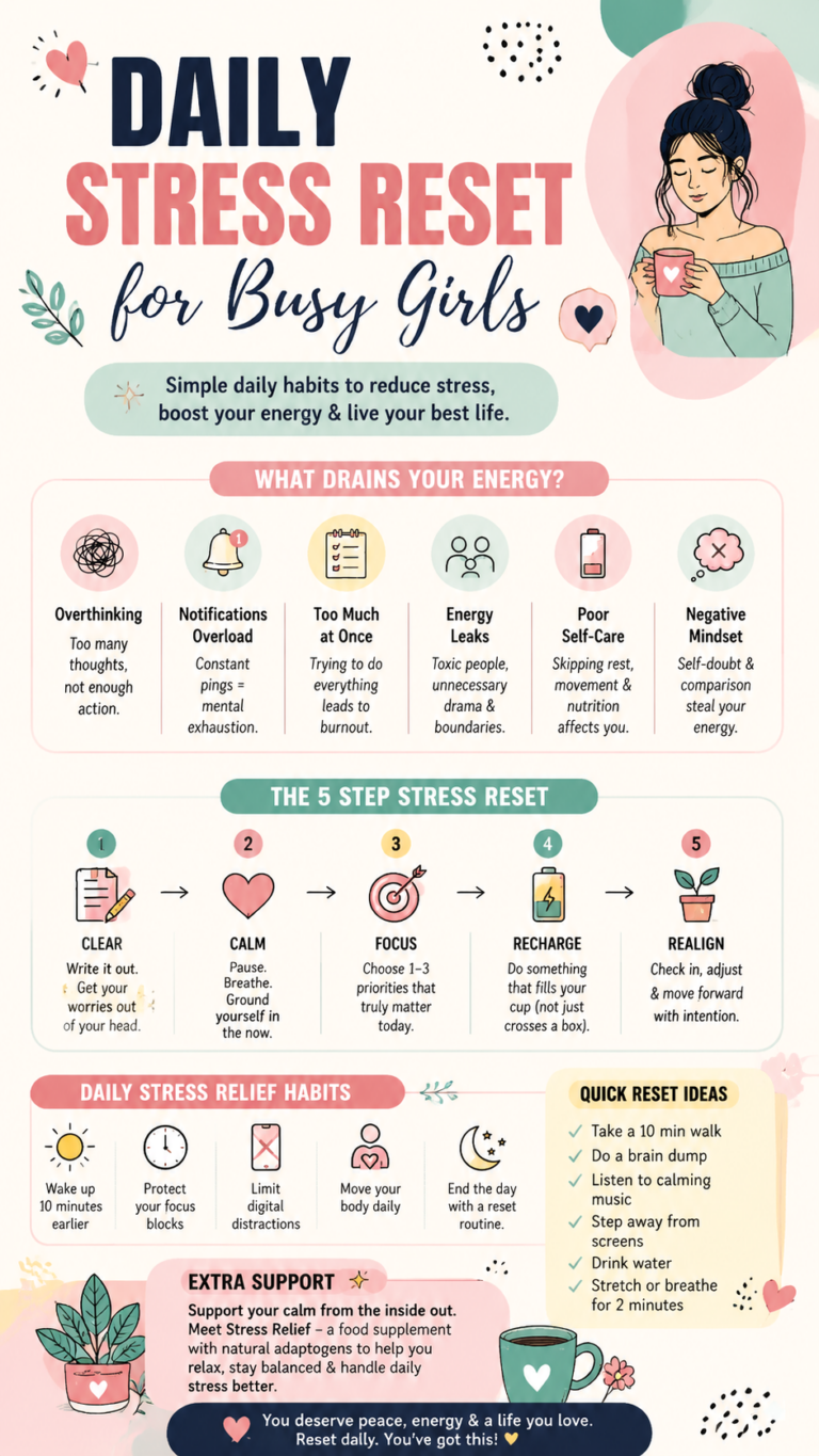 5-Step Daily Stress Reset Routine for Busy Women to Reduce Overwhelm