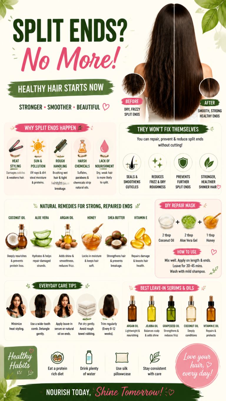 Fix Split Ends Without Cutting  Natural Hair Repair Tips for Smooth Shiny Hair
