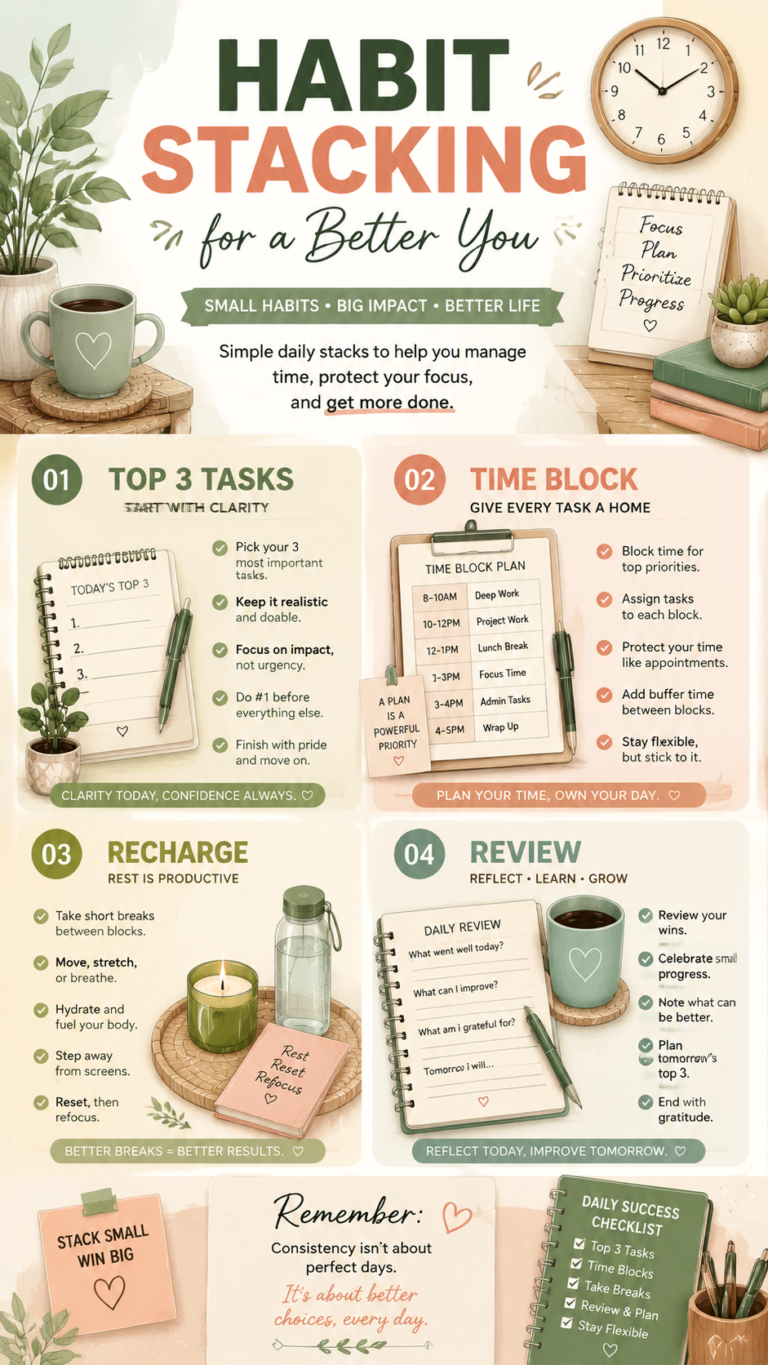 Habit Stacking Ideas for Better Time Management  Productivity Tips