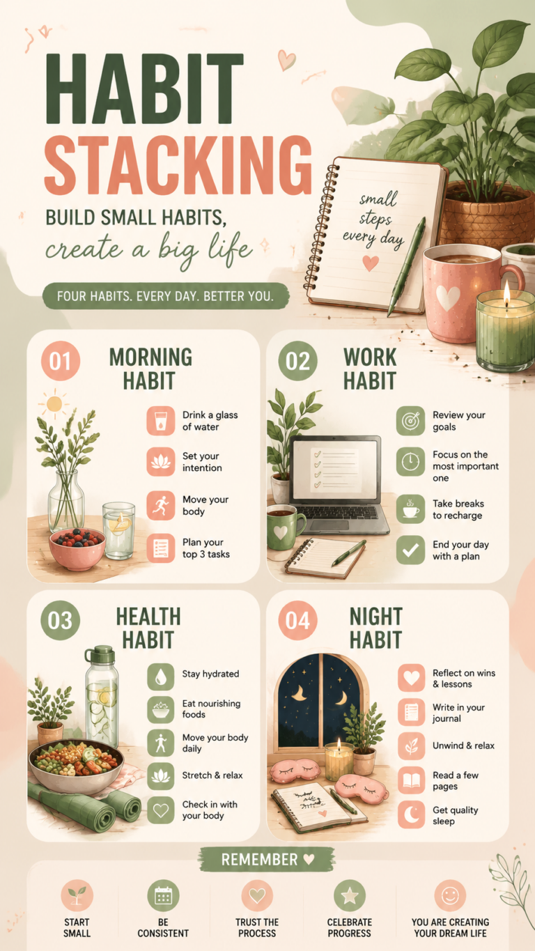 Habit Stacking Ideas for a Dream Life  Daily Routine  Goal Habits