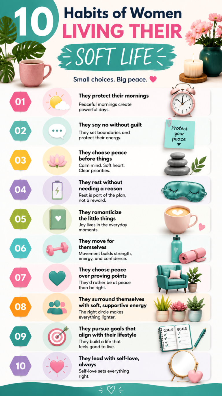 10 Soft Life Habits of Women Who Create Peace, Joy  A Life They Love