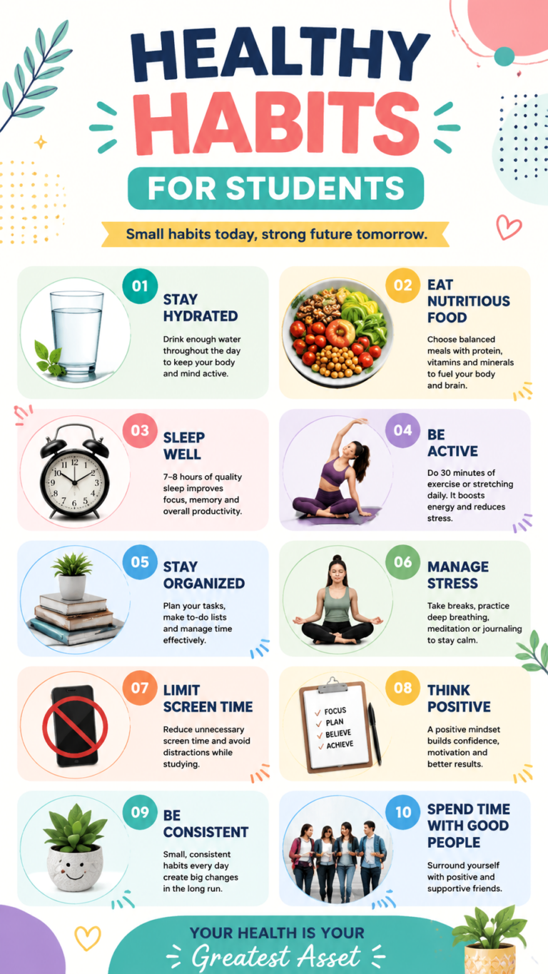 Healthy Habits for Students Simple Daily Wellness Tips for Success  Productivity