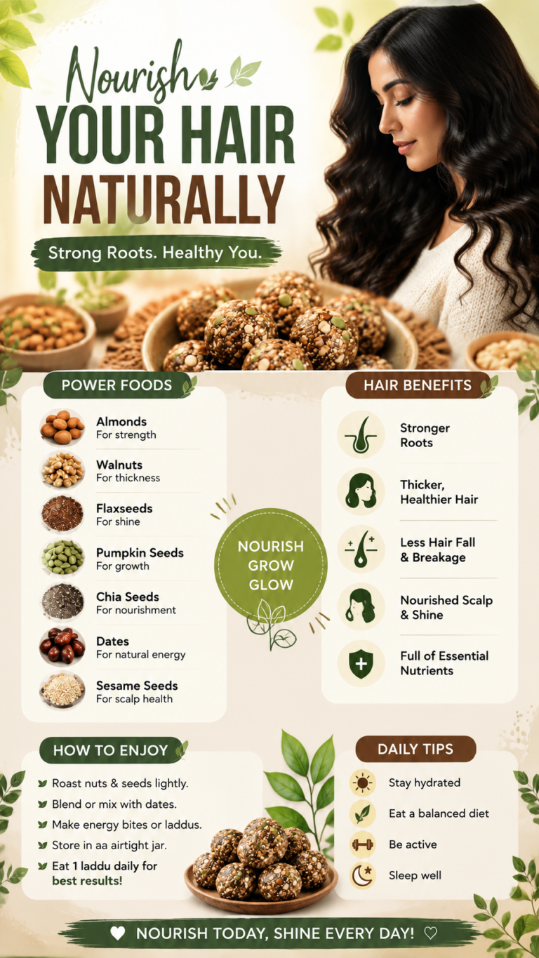 Healthy Hair Growth Laddu Recipe  Natural Protein Rich Hair Care