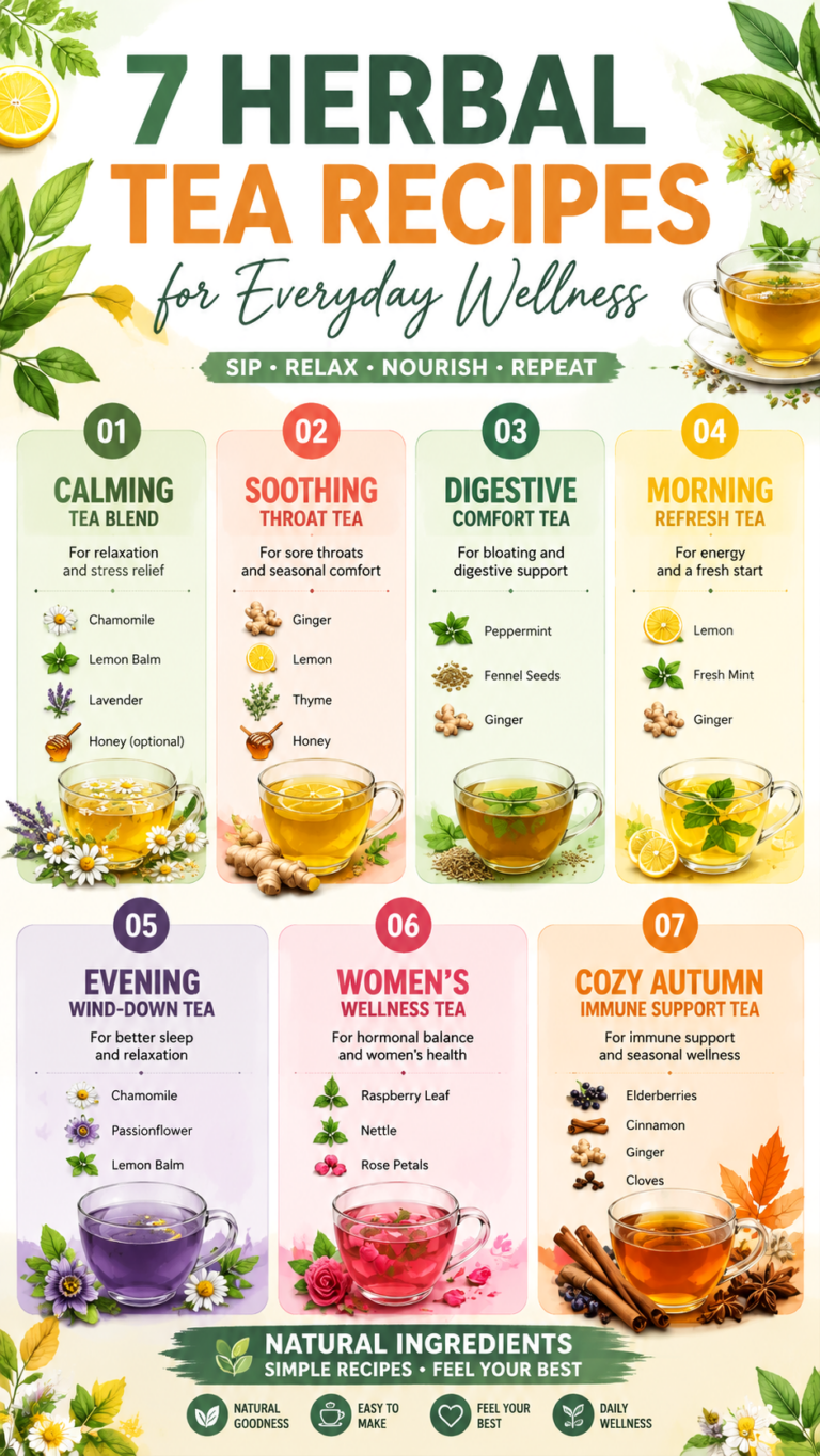 7 Herbal Tea Recipes for Everyday Wellness  Natural Tea Blends Guide