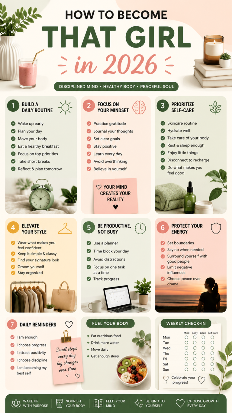 That Girl 2026 Glow-Up Reset Guide  Self-Care  Healthy Habits