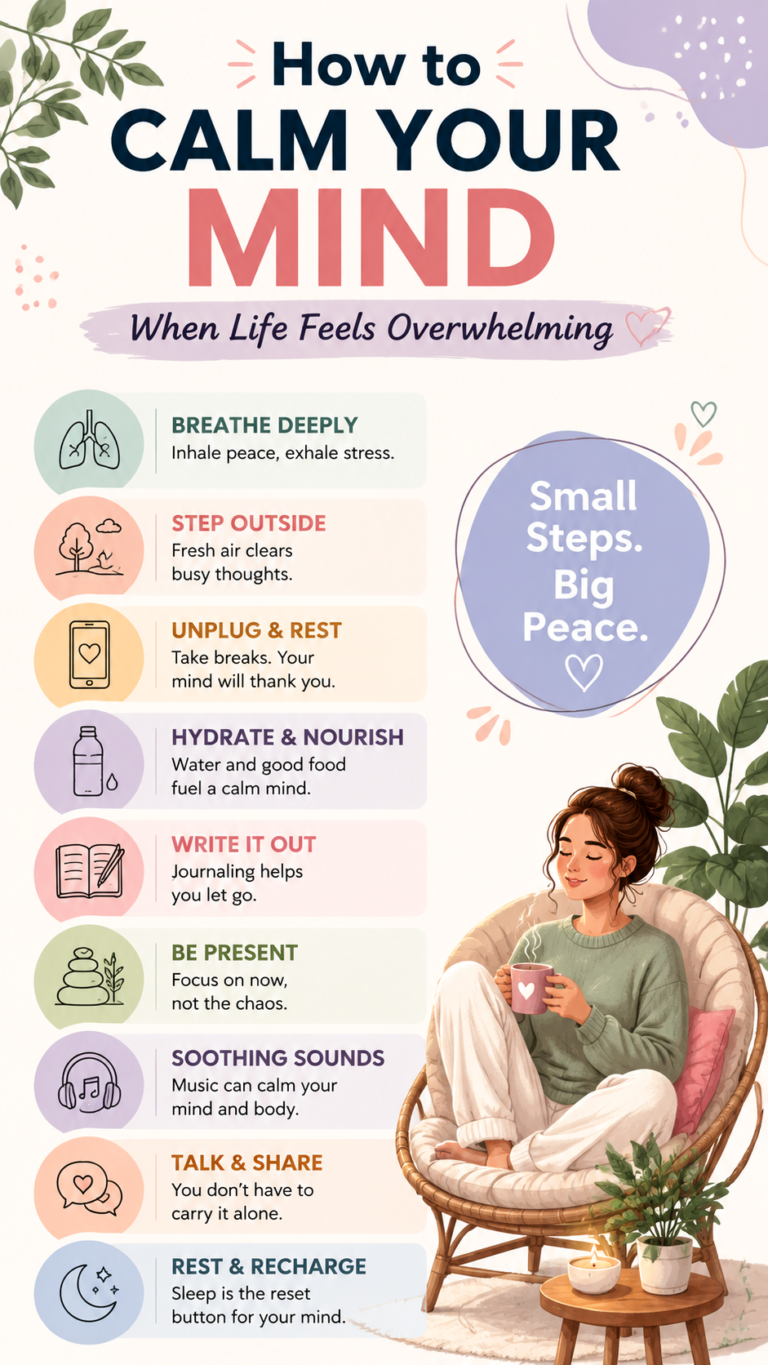 How to Calm Your Mind Simple Stress Relief Tips for Overwhelming Days