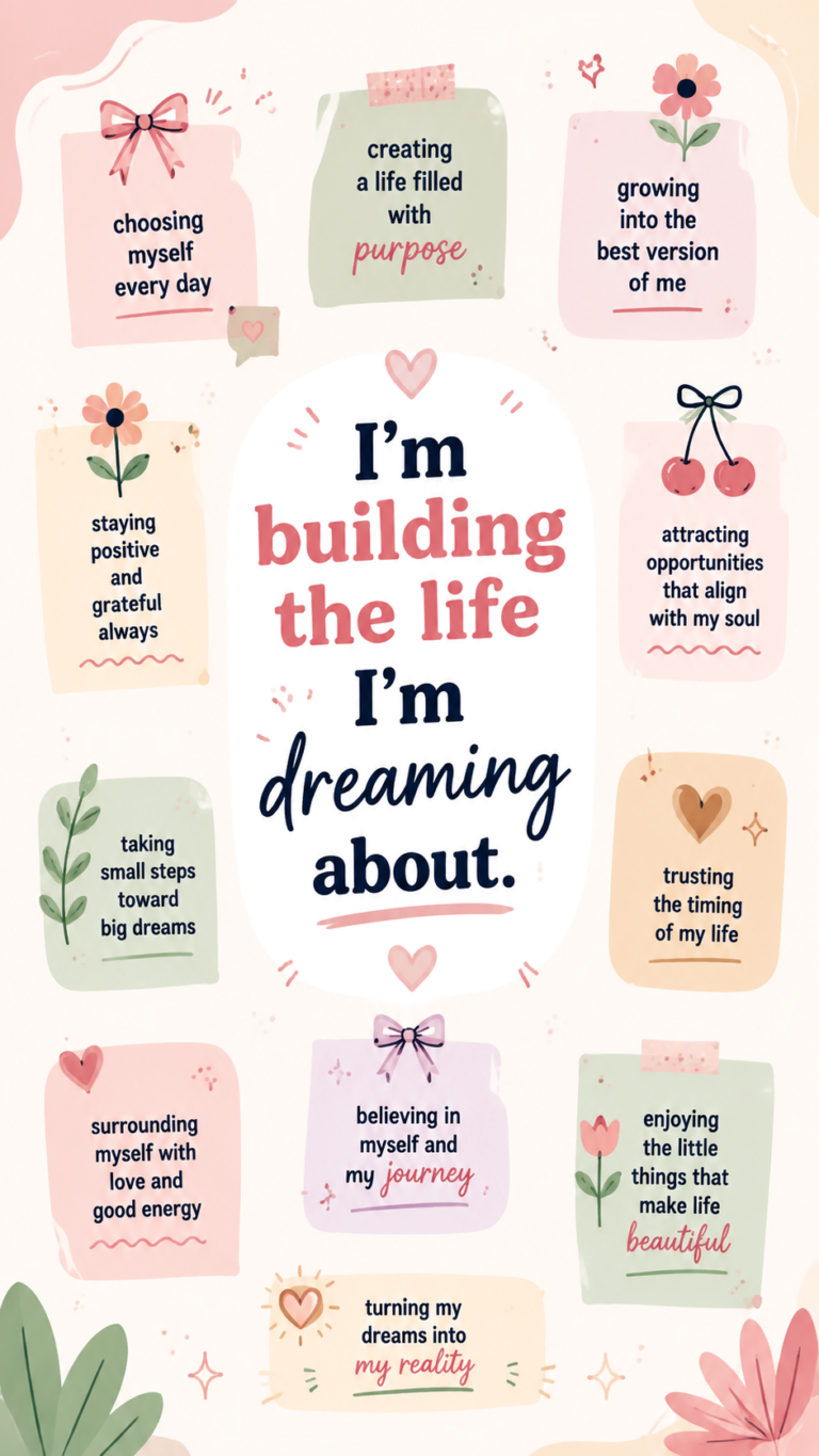 Building My Dream Life  Positive Affirmations for Self Growth  Success