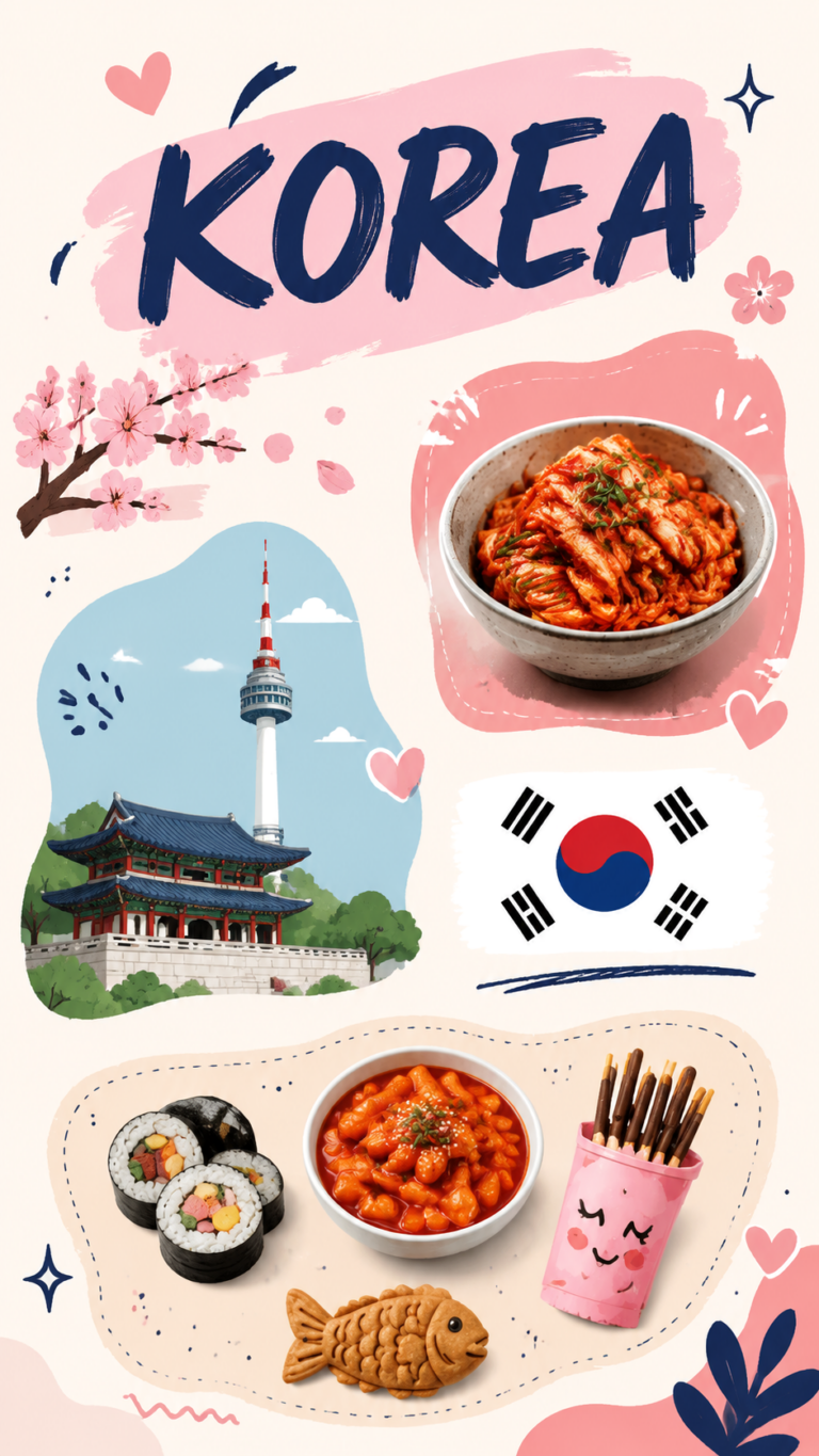 Korea Travel Inspiration  Cute Korean Culture, Food  Landmarks Guide
