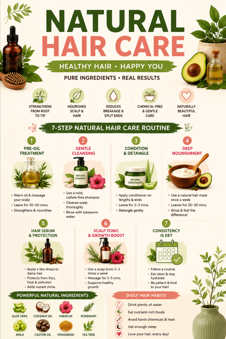 Natural Hair Care Routine 7 Steps for Strong, Shiny  Healthy Hair